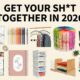 A 2026 organization guide header image featuring a collage of acrylic storage bins, a 2026 planner, and closet organizers for the 'Get Your Sh*t Together' blog post.