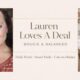 Lauren Loves A Deal hero banner featuring a photo of Lauren and the Bougie & Balanced logo.
