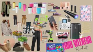 long weekend deal roundup featuring fashion finds home essentials beauty deals electronics and under fifteen dollar steals
