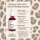 The Ordinary AHA 30% + BHA 2% Peeling Solution showing red exfoliating mask and benefits including smoother skin, reduced fine lines, and brighter complexion